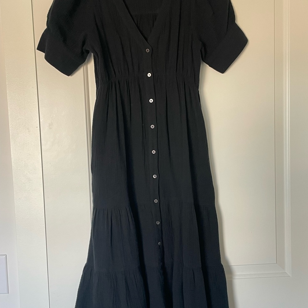 Madewell Black Button-Down Dress